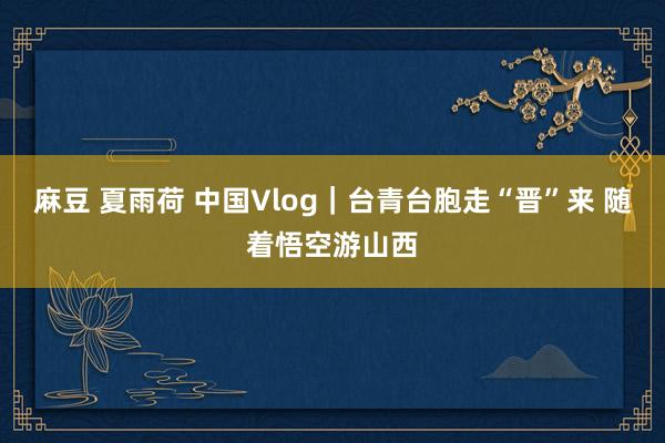 麻豆 夏雨荷 中国Vlog｜台青台胞走“晋”来 随着悟空游山西