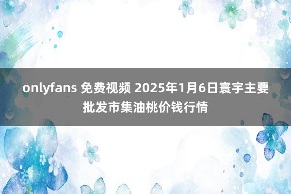 onlyfans 免费视频 2025年1月6日寰宇主要批发市集油桃价钱行情