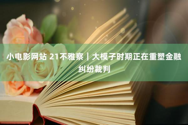 小电影网站 21不雅察｜大模子时期正在重塑金融纠纷裁判